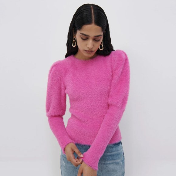 Jonathan Simkhai Pink Mohair Sweater, size Small (Fits XS/S) - Picture 7 of 9